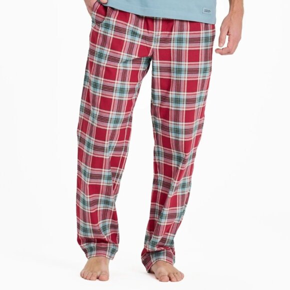 Men's Adirondack Red Holiday Plaid Classic Sleep Pant - Picture 1 of 7